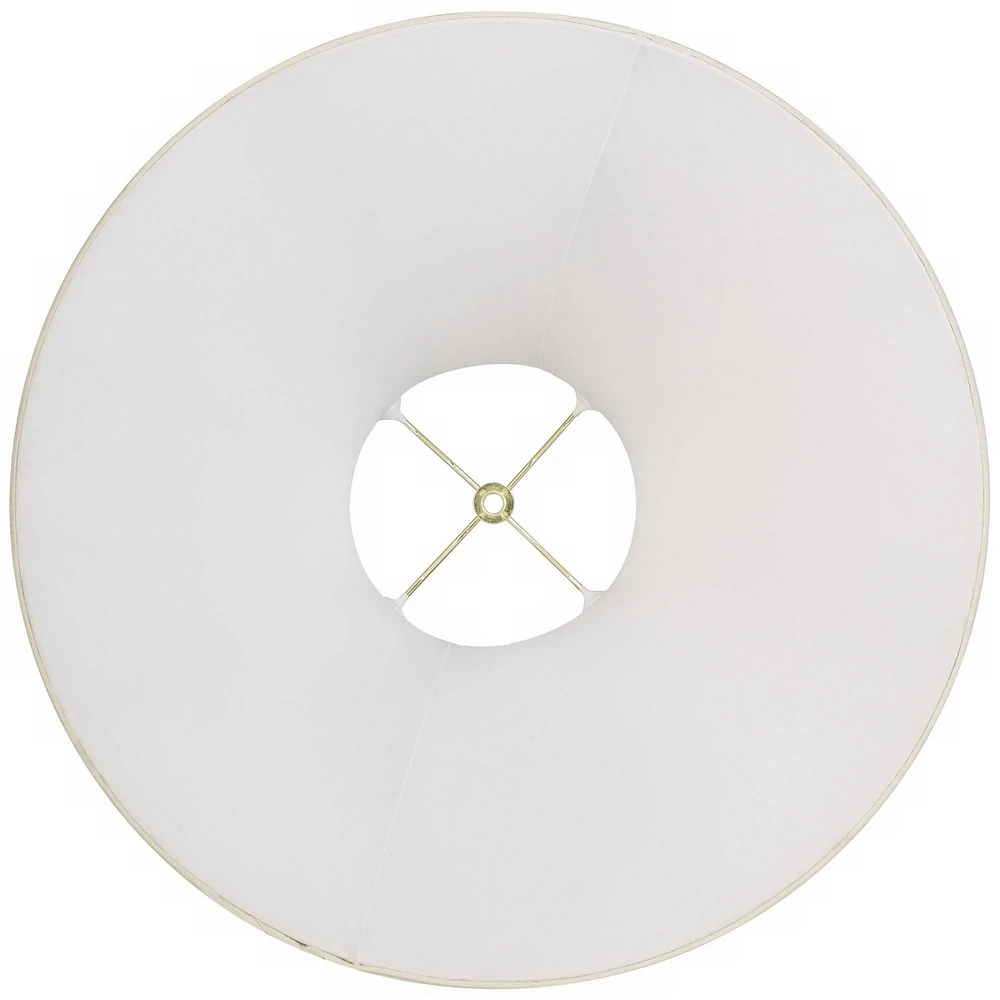 Creme Large Bell Lamp Shade 7" Top x 20" Bottom x 13.75" Slant x 12.25" High (Spider) Replacement with Harp and Finial - Springcrest