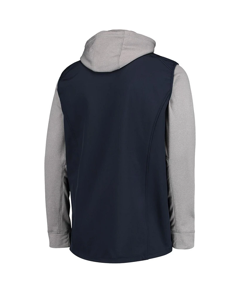 Men's Dunbrooke Navy, Gray Houston Texans Big and Tall Alpha Full-Zip Hoodie Jacket