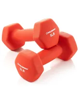 Philosophy Gym Neoprene Dumbbell Hexagon Hand Weights, 5 lb Pair - 10 lb Total