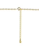 Giani Bernini Cubic Zirconia Accent Open Heart Pendant Necklace in Gold over Silver, 16" + 2" extender, Created for Macy's