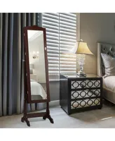 Sugift 14 Led Jewelry Armoire Cabinet with Full Length Mirror and 4 Tilting Angles
