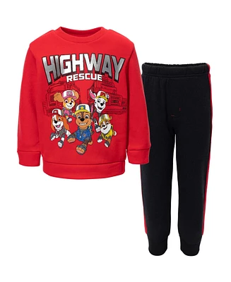 Paw Patrol Big Boys Fleece Sweatshirt and Pants Outfit Set