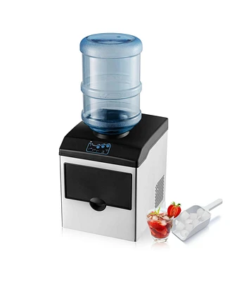 Inolait 2-in-1 Stainless Steel Countertop Ice Maker with Water Dispenser