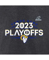 Men's Fanatics Heather Charcoal Los Angeles Rams 2023 Nfl Playoffs T-shirt