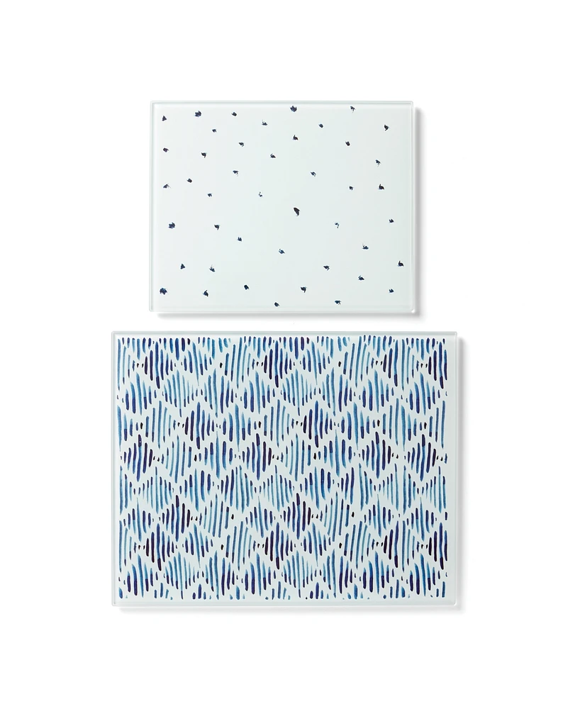 Lenox Blue Bay 2 Pc. Glass Cutting Board Set