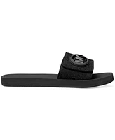 Michael Kors Women's Mk Charm Pool Slide Slip-On Flat Sandals