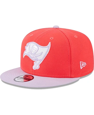 Men's New Era Red, Lavender Tampa Bay Buccaneers Two-Tone Color Pack 9FIFTY Snapback Hat