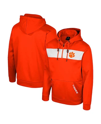 Men's Colosseum Orange Clemson Tigers Quarter-Zip Hoodie
