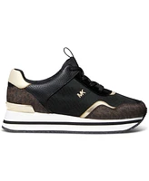 Michael Kors Women's Raina Lace-Up Trainer Running Sneakers