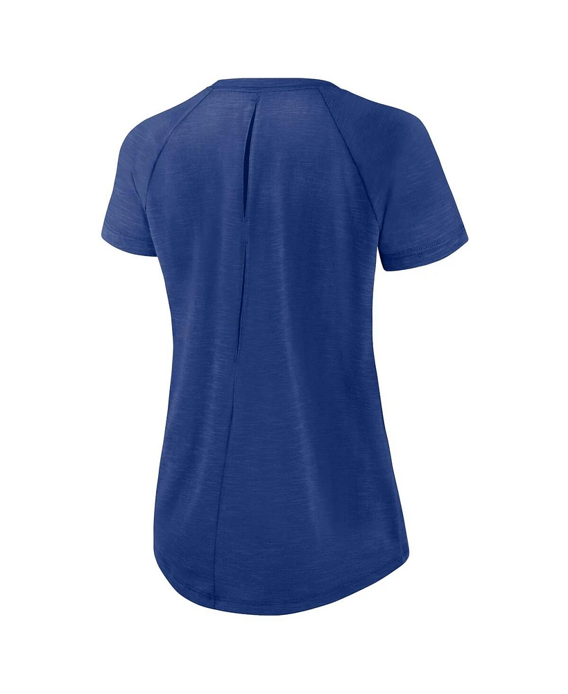 Women's Nike White, Royal New York Giants Back Slit Lightweight Fashion T-shirt
