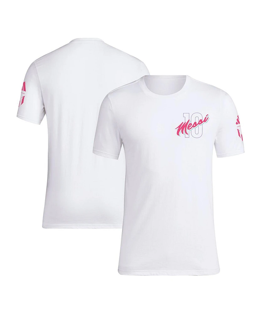 Men's adidas Lionel Messi White Inter Miami Vice T-shirt