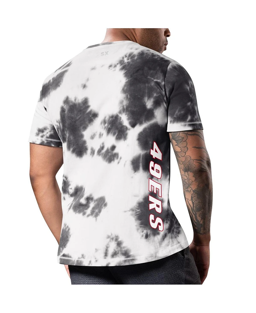 Men's Msx by Michael Strahan Black San Francisco 49ers Freestyle Tie-Dye T-shirt