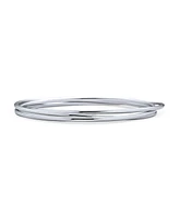 Bling Jewelry Set Of 3 Solid 2MM Small Wrist Round Stackable Smooth Multi Bangle Bracelet Sterling Silver