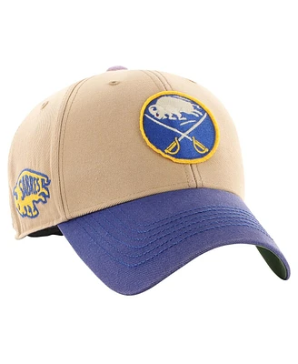 Men's '47 Brand Khaki, Royal Distressed Buffalo Sabres Dusted Sedgwick Mvp Adjustable Hat
