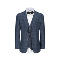 Slim Fit 3PC Check Men's Suit