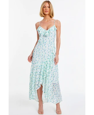 Quiz Women's Chiffon Jacquard Strappy Maxi Dress