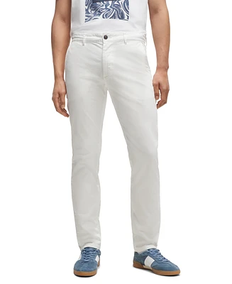 Boss by Hugo Boss Men's Stretch-Cotton Satin Slim-Fit Chinos