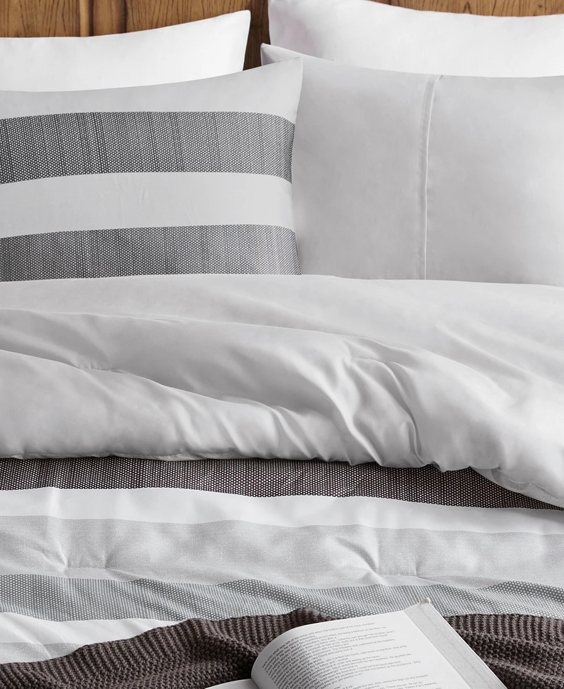510 Design Blake Stripe Textured Print 3-Pc. Comforter Set, King/California King