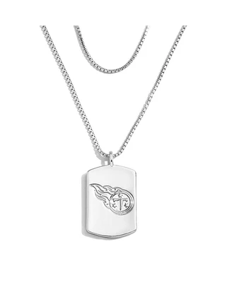 Women's Wear by Erin Andrews x Baublebar Tennessee Titans Silver Dog Tag Necklace