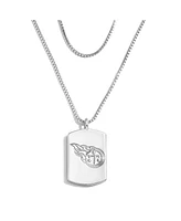 Women's Wear by Erin Andrews x Baublebar Tennessee Titans Silver Dog Tag Necklace