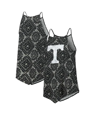 Women's Colosseum x Wrangler Black Distressed Tennessee Volunteers Bandana Tank Top