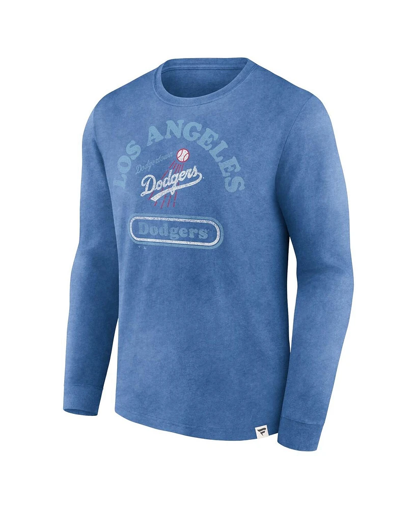 Men's Fanatics Royal Distressed Los Angeles Dodgers Circus Catch Long Sleeve T-shirt