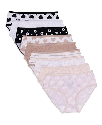 Maidenform Little & Big Girls Graphic Basics Brief Underwear, Pack of 9
