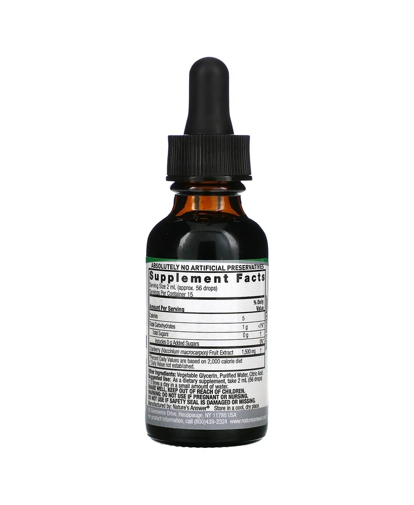 Nature's Answer Cranberry Extract Alcohol-Free 2 000 mg - 1 fl oz (30 ml)