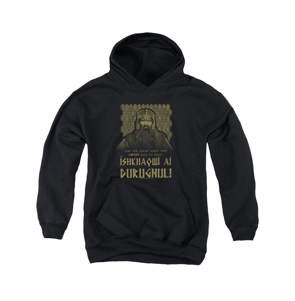 Lord Of The Rings Youth Ishkhaqwi Durugnul Pull Over Hoodie / Hooded Sweatshirt