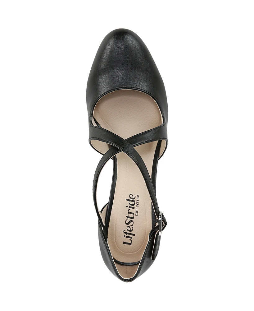 LifeStride Women's Tracy Crisscross Block Heel Pumps