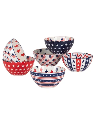 Certified International Patriotic Set of 6 Bowls