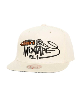 Men's Mitchell & Ness x AND1 White Mixtape Vol. 1 Adjustable Hat