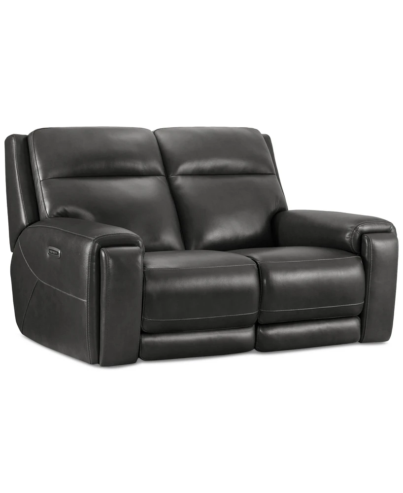 Varsani 67" Zero Gravity Leather Loveseat, Created for Macy's
