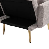 Velvet Sofa, Accent Sofa. Loveseat Sofa With Metal Feet