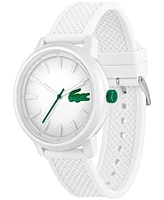 Lacoste Unisex L.12.12. White Silicone Strap Watch 48mm