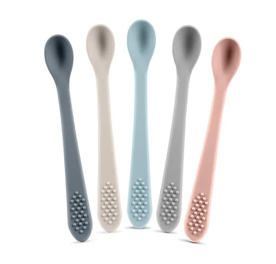 Sperric Toddler Spoons First Stage - Silicone Spoon For Self Feeding Set Gum Friendly Bpa Free