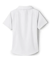 Lands' End Big Girls Short Sleeve Peter Pan Collar Broadcloth Shirt