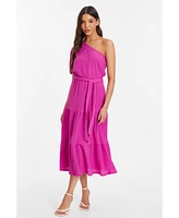 Quiz Women's Textured One Sleeve Midi Dress