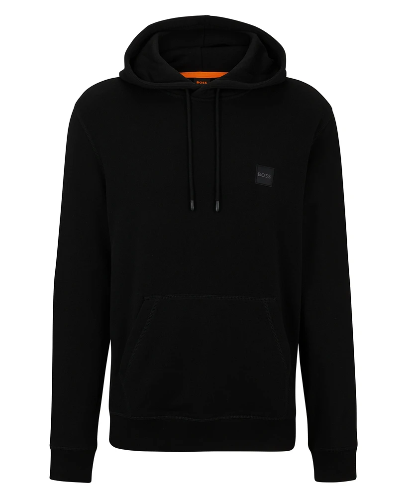 Boss by Hugo Men's Regular-Fit Cotton Terry Logo Patch Hoodie