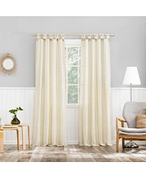 Hathaway Twist Tab Semi-Sheer Tab Top Curtain Panel