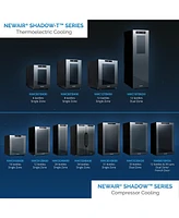Newair Shadow-t Series Wine Cooler Refrigerator 18 Bottle Dual Temperature Zones, Freestanding Mirrored Wine Fridge with Double-Layer Tempered Glass D