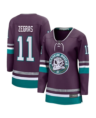 Fanatics Branded Women's Trevor Zegras Purple Anaheim Ducks Alternate Premier Breakaway Player Jersey