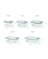 Mepal EasyClip 1Pc. 34oz Rectangular Glass Box