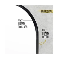 Arched Wall Mirror, Metal Framed Wall Mirror For Hallways, Entryways, Dining And Living Rooms