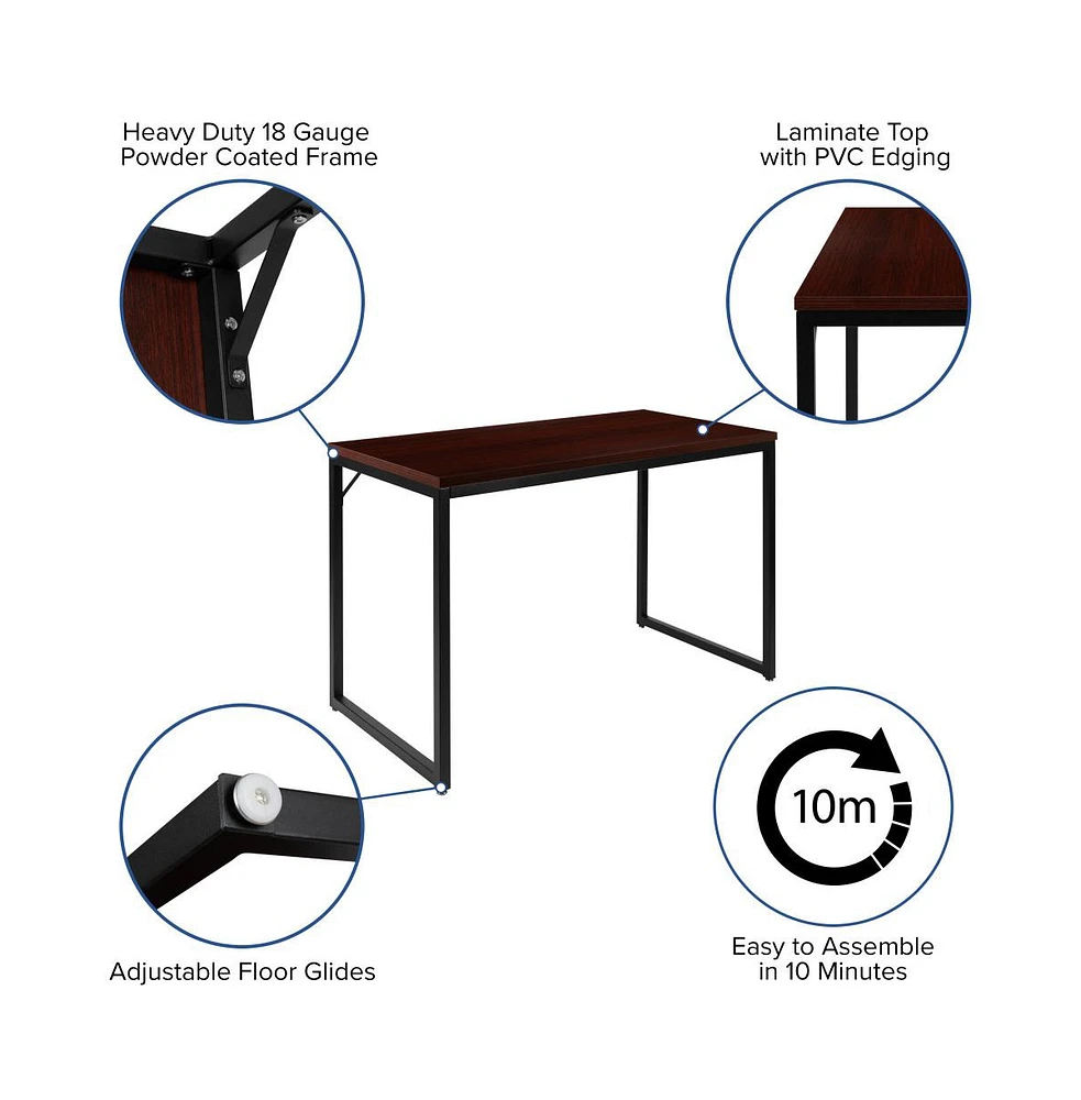 Berlin Computer Desk With Open Metal Frame