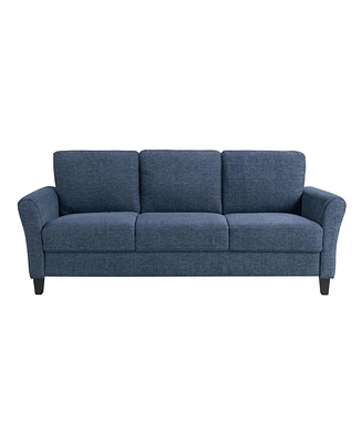 Lifestyle Solutions 80.3" W Microfiber Wilshire Sofa with Rolled Arms