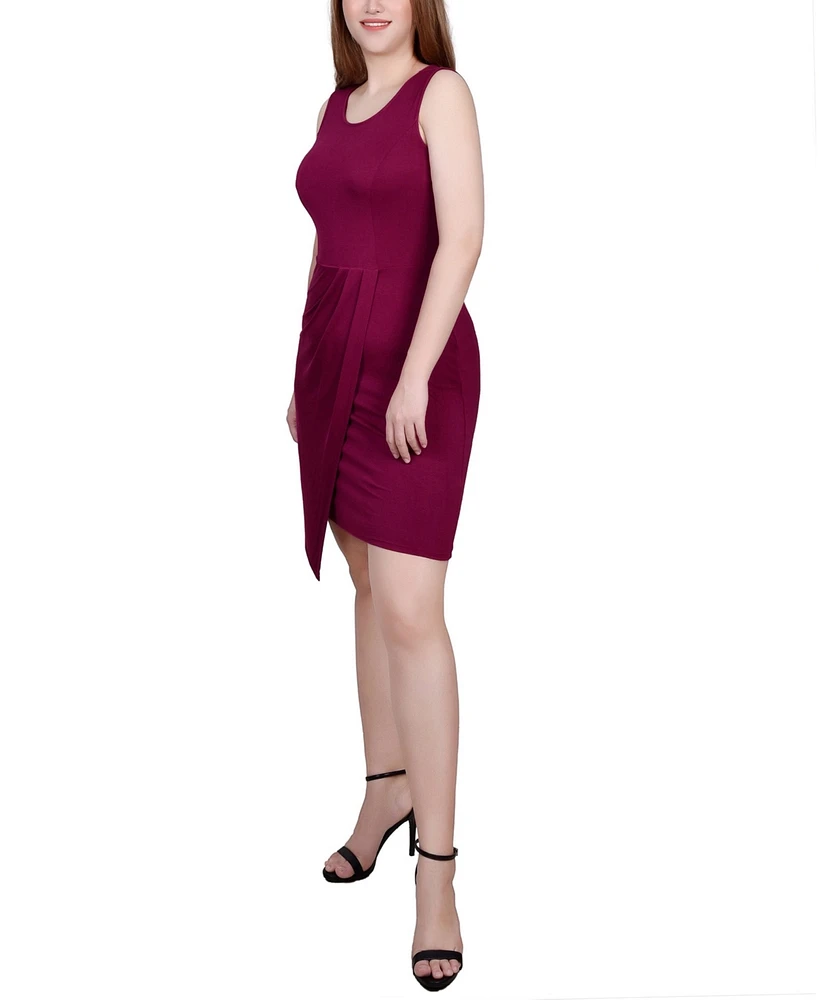 Ny Collection Sleeveless Faux Wrap Skirt Dress