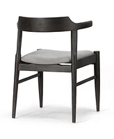 Glamour Home 28.35" Atlas Rubberwood, Fabric Dining Chair, Set of 2