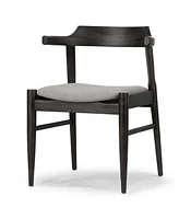 Glamour Home 28.35" Atlas Rubberwood, Fabric Dining Chair, Set of 2