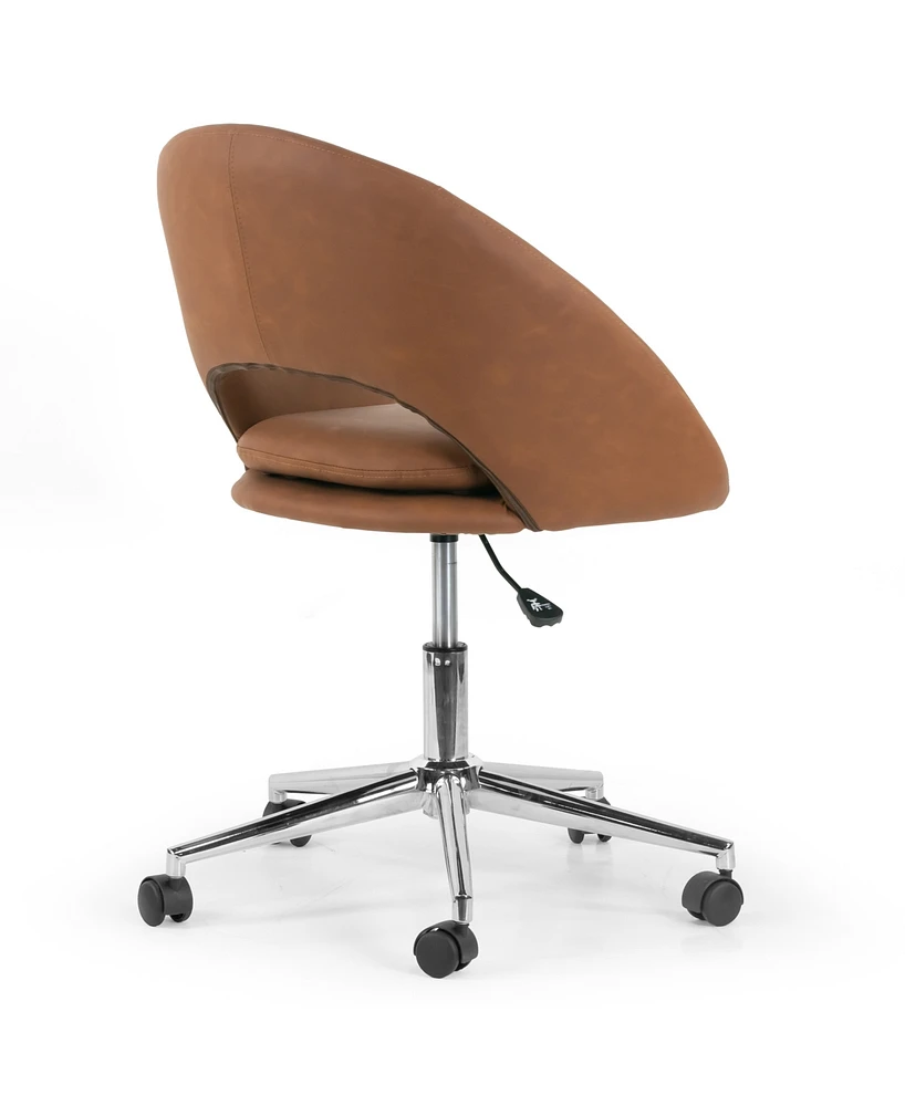 Glamour Home 34.75" Aura Polyester, Metal Task Chair